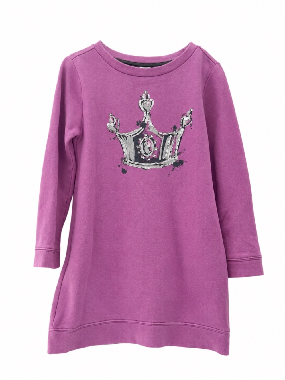 Gymboree Purple Crown Tunic Dress Girls Size M (7–8)